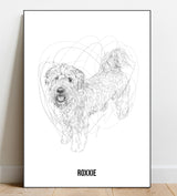 Full Body Sketch Pet Portrait