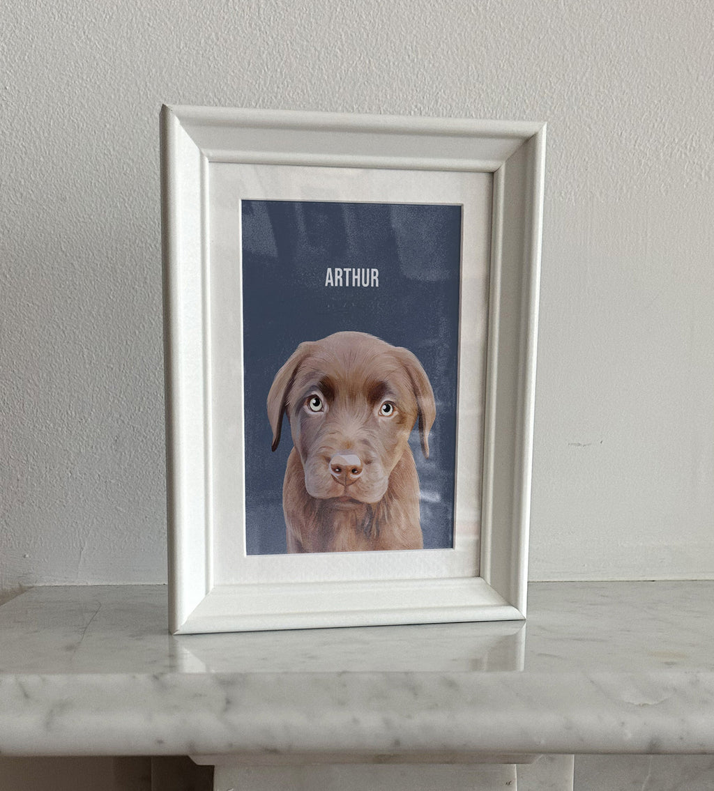 Free Desktop Frame featuring your custom portrait – Poster and Paw