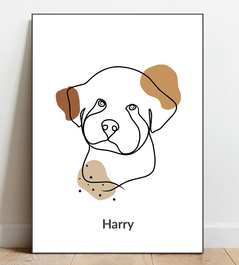 abstract dog portrait harry